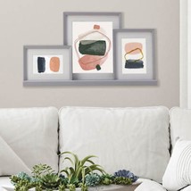 Decorative 4 Piece Grey Shelf &amp; Frame Set - £14.95 GBP