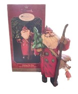 Santa Making His Way Tree Ornament 1998 Hallmark Keepsake Collectors Clu... - $9.88
