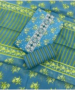 Pure Cotton Suits-Indian Dress Materials-Unstitched Top Bottom And Dupat... - $55.00
