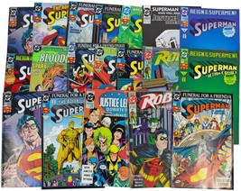 Lot Of 19 Vtg 90s Dc Comic Books Superman Action Justice League Supergirl Robin - £48.11 GBP