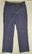 Eddie Bauer Pants Mens 36X32 Tech Fleece Lined Nylon Navy Blue Zip Pocket - £19.23 GBP