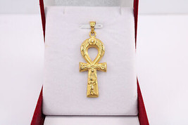 Gioielli egiziani Ciondolo croce Ankh oro 18 carati Chiave della vita con... - £343.93 GBP