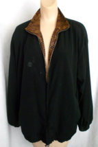 Vintage CHARDIN Blazer Jacket Sequin-Embellish Reversible Animal Print/B... - £7.77 GBP