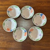 6 Villeroy Boch Amapola Cereal Bowls Set Vintage Floral Poppy Germany Soup 6&quot; - £78.58 GBP