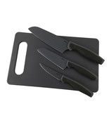 Oster Slice Craft 4 Piece Cutlery Knife Set with Cutting Board in Black - $59.97