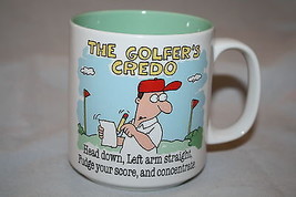 The Golfers Credo Coffee Cup Golf Mug Gag Gift Fudge Your Score Jim Benton - £4.51 GBP