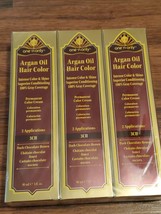 Lot of 3 One n Only Argan Oil Hair Color 3CH Dark Chocolate Brown Color Cream - £14.06 GBP