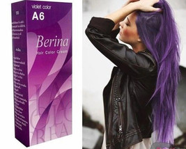 Berina A6 Hair Dye Violet Hair Colour Permanent Cream - $16.99