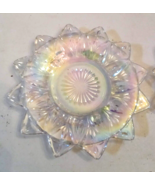 Federal Iridescent Glass Petal Plate MCM VTG Pearlized Atomic Rainbow Su... - £15.77 GBP