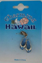 Charming Hawaii Periwinkle Flip Flop Charm 1 Pc Multicolor Lobster Claw Clasp - £1.59 GBP