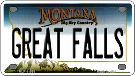 Great Falls Montana Novelty Mini Metal License Plate Tag - £11.95 GBP