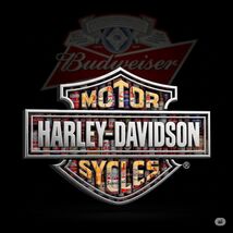 Harley Davidson Motorcycle  Metal Sign 8x12in  Garage  Budweiser 22 - $24.74