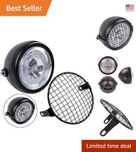 6.5 Inch LED Motorcycle Headlight with Metal Mesh Grille Cover - Retro A... - $42.72