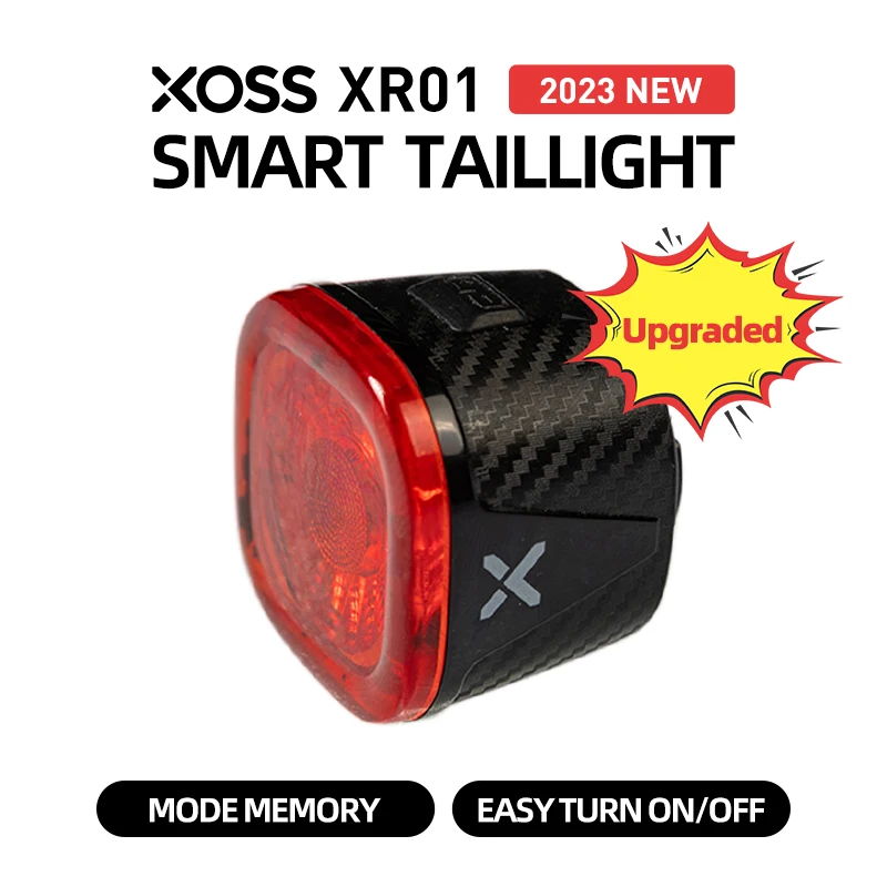 XOSS XR01 Smart Taillight Bicycle Auto Brake Sensing Bicycle Rear Light Cycling - £17.46 GBP