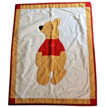 Handmade WINNIE The POOH Crib Quilt Calico Baby Blanket Comforter Nursery 34x44&quot; - £30.05 GBP