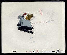 ARMED TOASTER Brave Little Toaster MARS painted animation cel art drawin... - $12.50