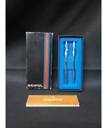 Vintage Sheaffer Chrome Pen &amp; Pencil Set White Dot Original Box  - £8.44 GBP