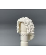 PAPBRIKS White Big long Curly hair piece for  Custome Rare Minifigures - $3.50