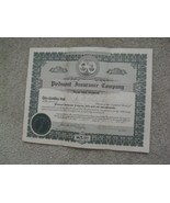 Vintage 1923 Stock Certificate Piedmont Insurance Company 10 Shares - $23.76