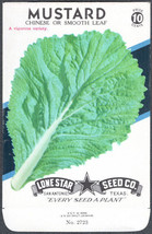 Brilliantly Colored Mustard Chinese or Smooth Leaf Lone Star 10¢ Seed Pack - £4.73 GBP