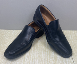 Clarks Tilden Free Black Leather Slip On Loafers Shoes Men&#39;s Size 8M - £29.14 GBP