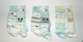Disney Infant Socks 6pk Mickey Mouse or Winnie the Pooh Sizes 0-6M 6-12M... - $10.39