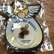 Estate Small Goldtone February Birthstone ANGEL Lapel Hat Pin or Tie Tac – 5/8th - £6.86 GBP