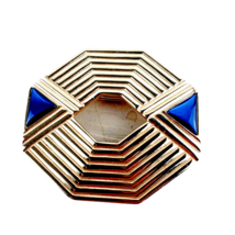 Gallery Originals Gold Tone Art Deco Pin With Pouch - £10.87 GBP