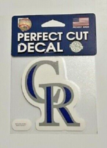 MLB Colorado Rockies Logo on 4&quot;x4&quot; Perfect Cut Decal Single WinCraft - £8.78 GBP