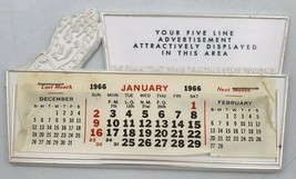 1966 Die Cut Christian White Plastic Salesman Sample Advertising Calendar - $9.49