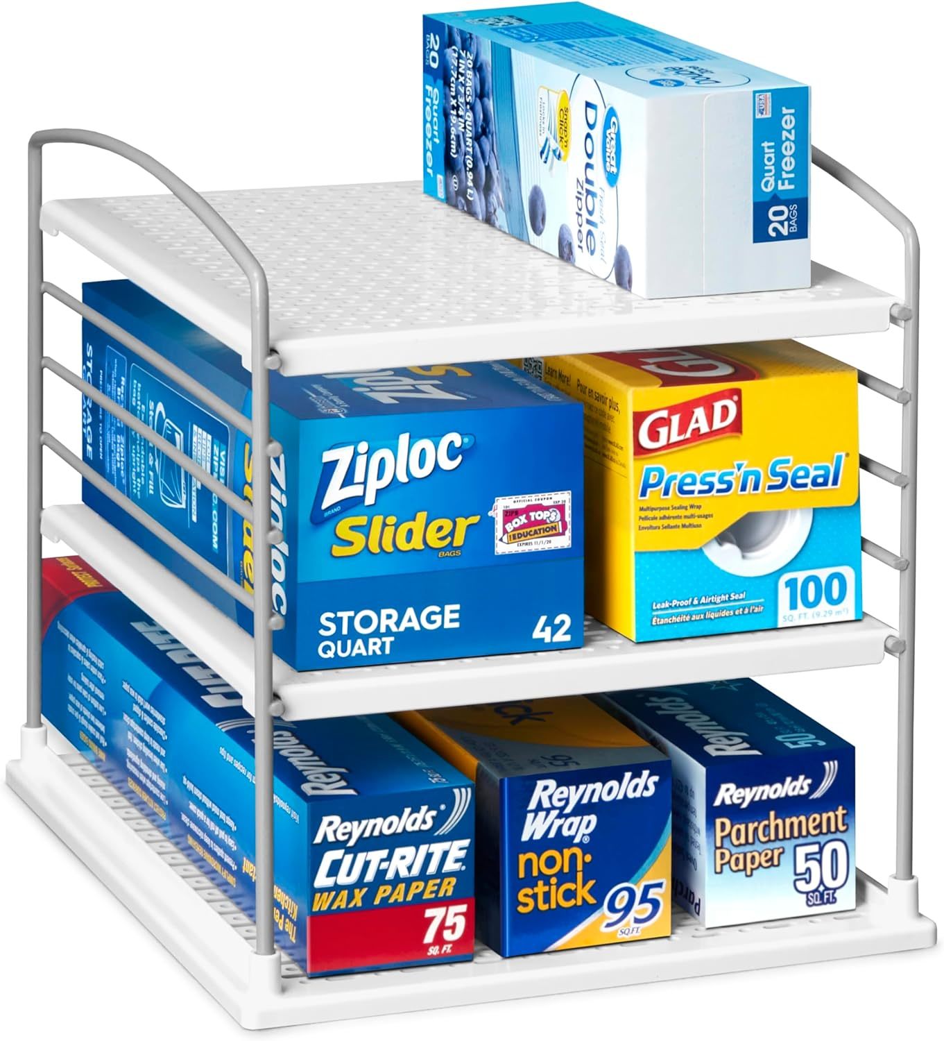 Youcopia Upspace Adjustable Box Organizer For Foil Wrap And Kitchen, White - $39.99