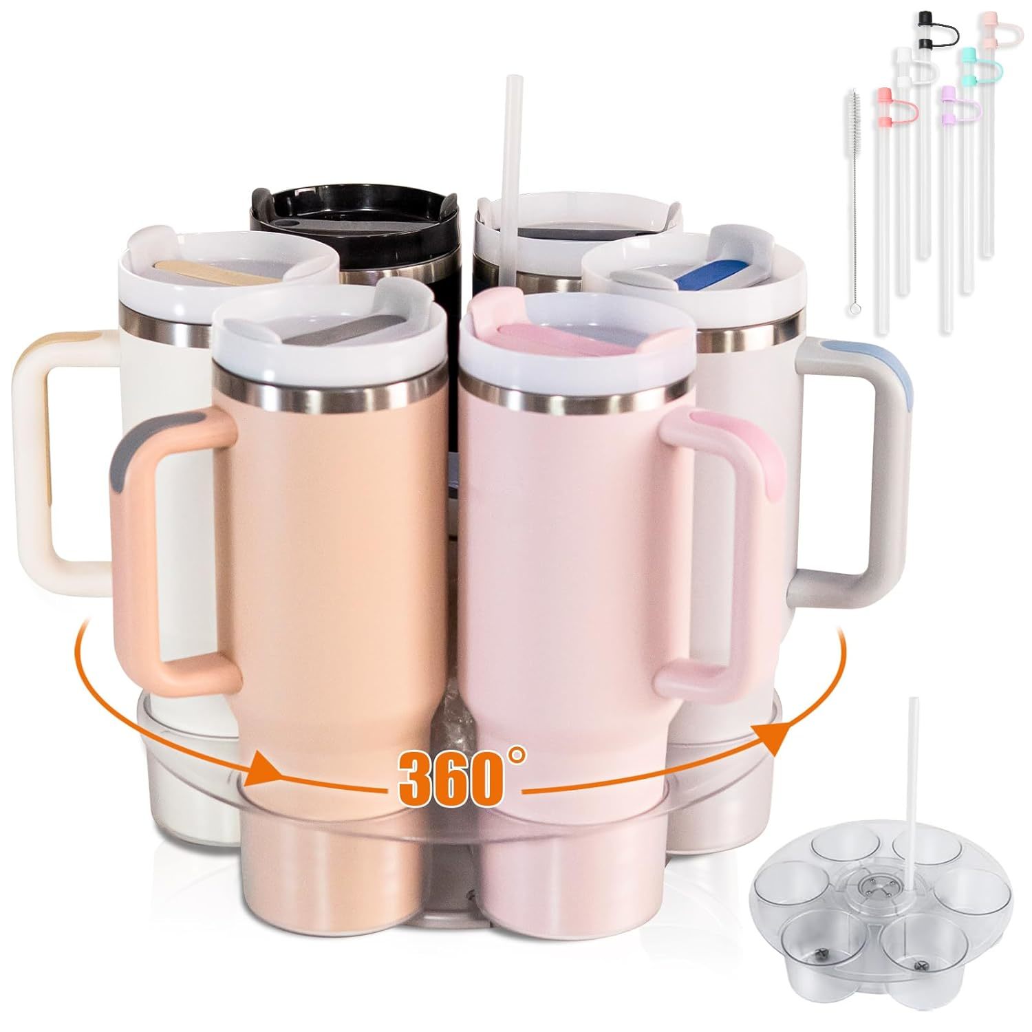 Water Bottle Organizer, Rotating Cup Holder Stanley, Cup Lid Organizer For Stanl