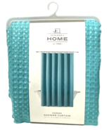 J.C. Penney Aqua Frost Parker Shower Curtain 72" x 72" Solid Geometric D... - $26.73