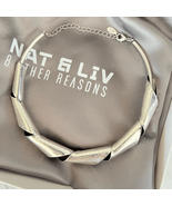 8 OTHER REASONS Twisted Collar Necklace, Silver, Rustic Style, NWT - $108.04 CAD