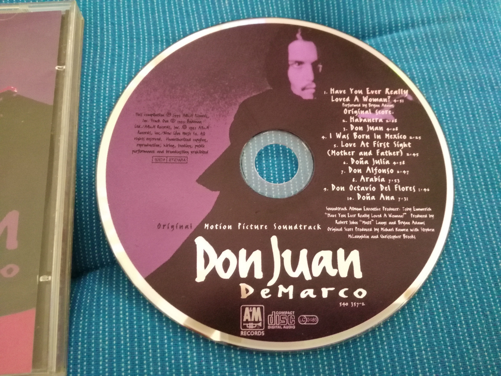 Don Juan De Marco Bande Originale Du Film CD 1995 MICHAEL KAMEN BRYAN ADAMS Am Item image 3