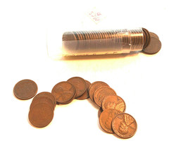 1928 D Lincoln Wheat Cent Roll 50 Coins Good To Fine Condition - £23.97 GBP