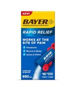 Bayer Rapid Relief 650mg, *09/2025* 10 Powder Packs Raspberry Flavor - $165.19 MXN