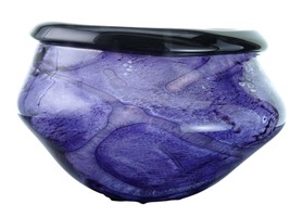 1997 Robert Eickholt Heavy Purple Abstract studio art glass vase - £197.48 GBP