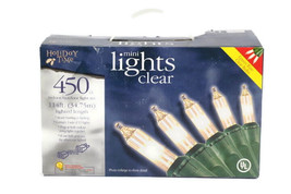 Holiday Time 450 Ct. Mini Lights Clear Indoor/Outdoor Light Set 66-597C - £18.94 GBP