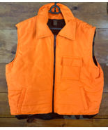 Northwest Territory Hunting Camo Vest Mens XL Reversible Orange Pockets - $28.50
