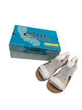 Skechers Cali Wedge Sandal White Woman’s Size 7 Wide Memory Foam Comfort... - $34.00