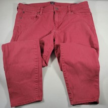 GAP Jeans Womens Light Red Skinny Stretch Denim Legging Jean Pants 32 Regular - £11.72 GBP