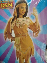 Adult Native American Indian Maiden Costume O/S Thanksgiving Squaw Sacag... - $44.34 CAD