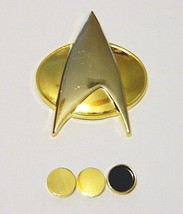 Star Trek: The Next Generation Lt. Commander Communicator and Rank Pips Pin Set - $25.07