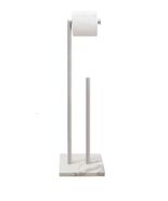 Free Standing Toilet Paper Holder Stand with Reserve, Heavy Weighted Marble - $38.33