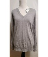 Banana Republic Ladies&#39; 100% Merino Wool V-Neck Sweater Gray Size Medium - $367.64 MXN