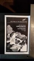 AEROSMITH / PAT TRAVERS MEADOWLANDS FEBRUARY 13, 1983 CONCERT PROGRAM HA... - $37.00
