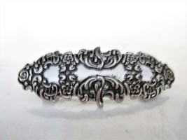 Silver or bronze metal viking nordic filigree hair clip barrette for fine thin - £7.80 GBP