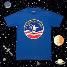 Vintage 90s US Space Camp NASA Space Shuttle T-Shirt Size Medium Single Stitch - £21.34 GBP