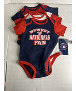 MLB Washington Nationals Infant Boys&#39;3pk bodysuits 3-6 M - £20.33 GBP